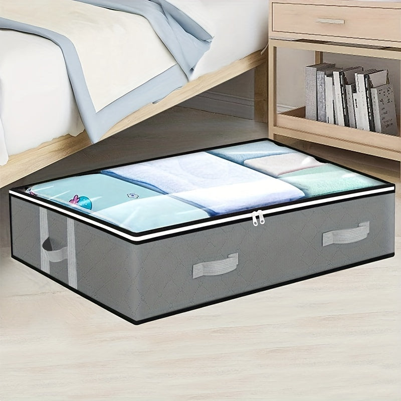 Under Bed Storage Box for Bedding Pillow Toys - Dustproof with Handles