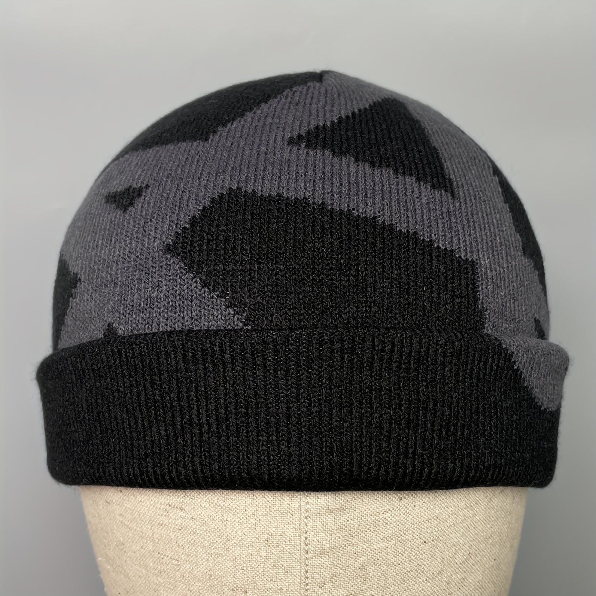 Y2K Knitted Hat Pentagram Winter Outdoor Sports Hat