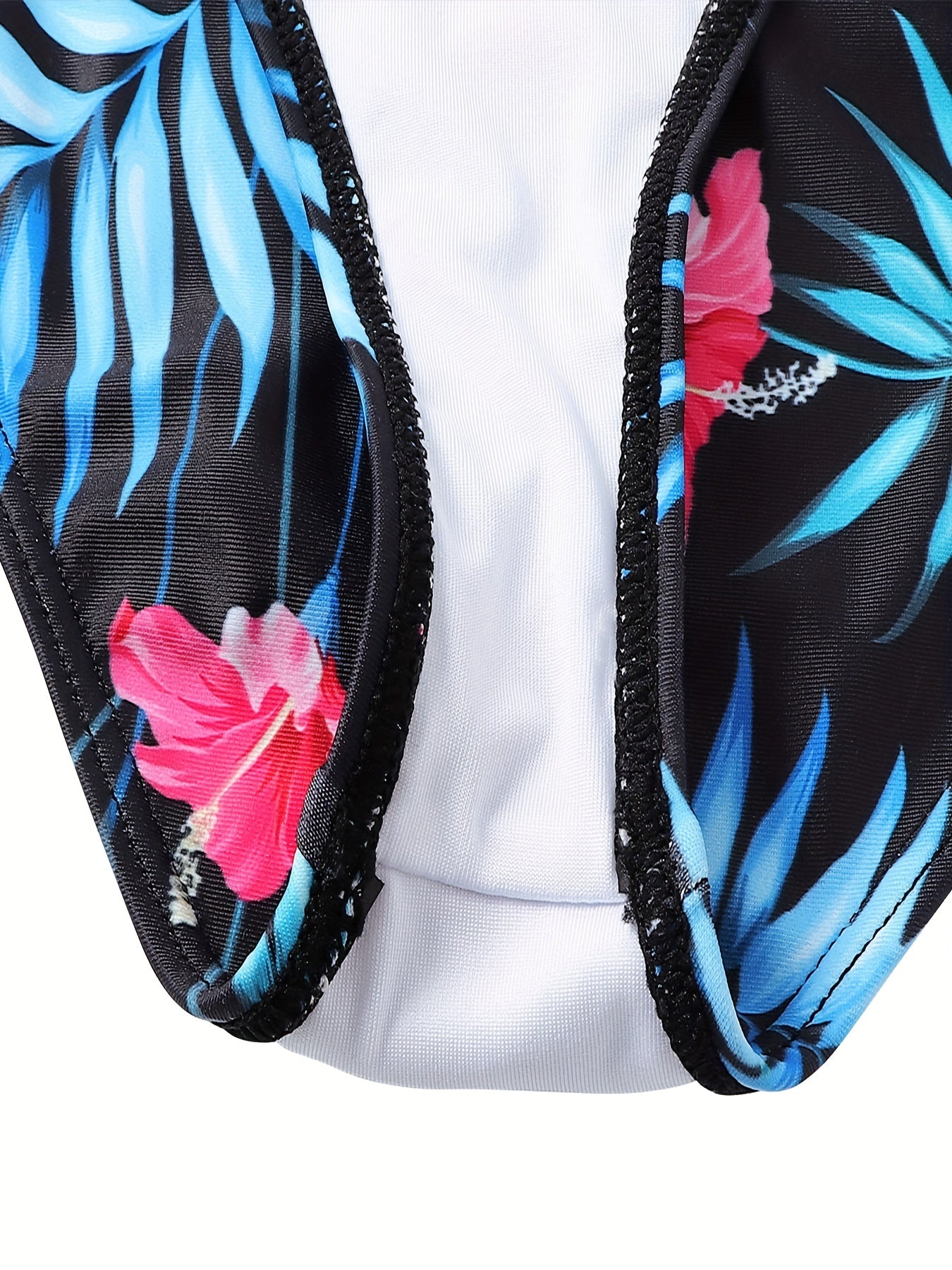 Toddler Girls Tropical Flowers One Piece Swimsuit
