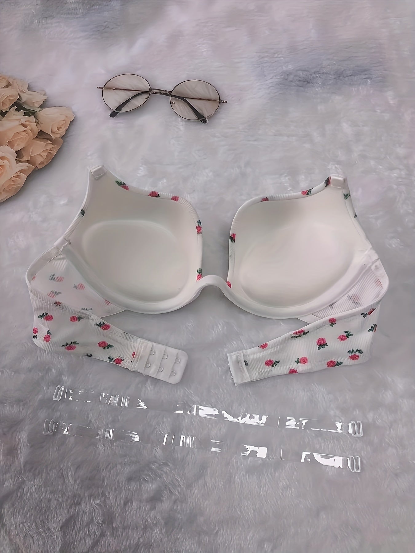 Floral Print Push-Up Bra Women's Lingerie