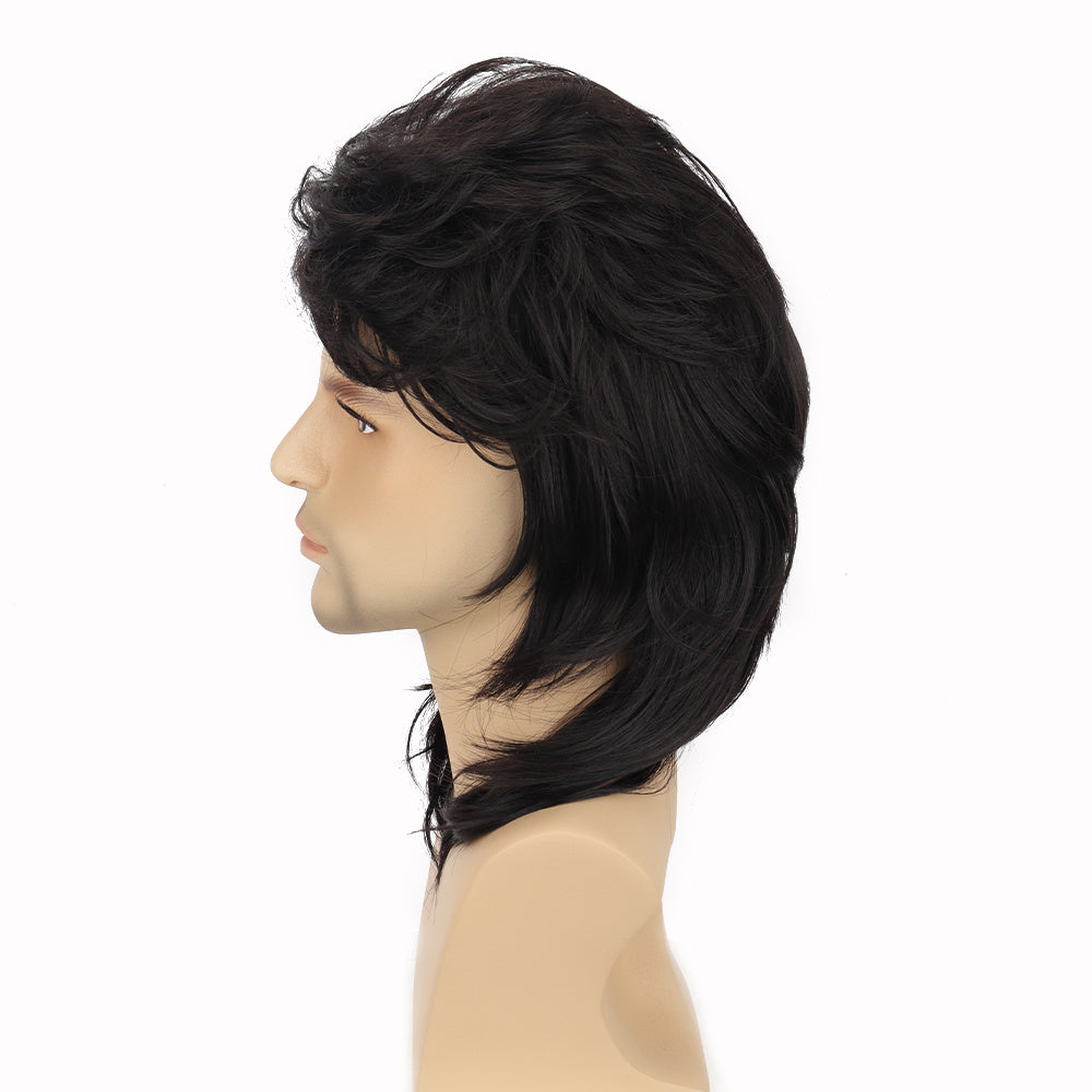 Men's Curved Cropped Wig for Stylish Look
