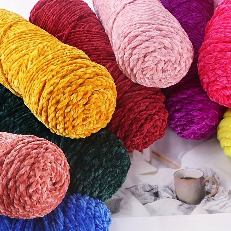 Velvet Yarn Soft And Skin Friendly Crocheting Knitting Hand Weaving DIY 200g