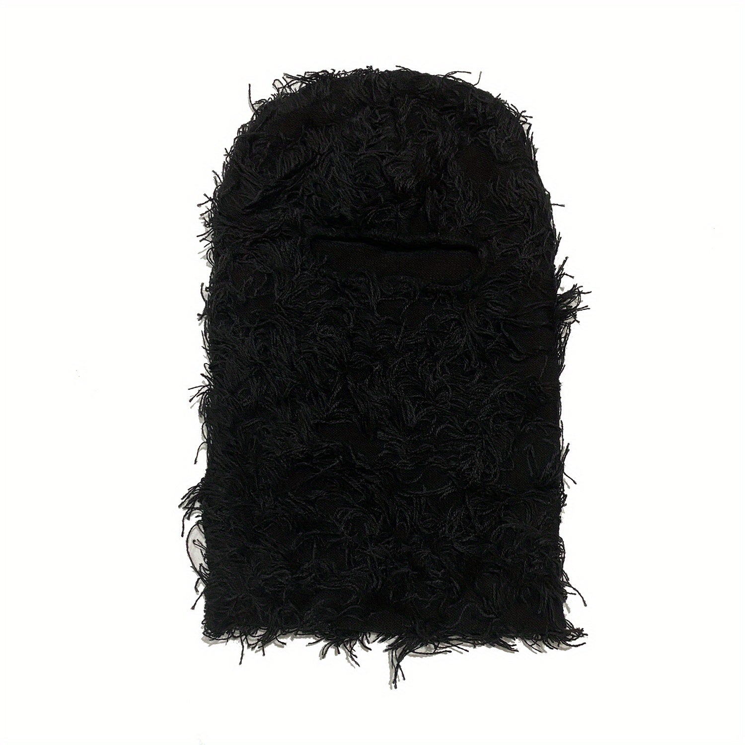 Y2K Hip Hop Tassel Balaclava Ski Mask Plush Warm Cycling Face Covering