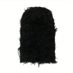 Y2K Hip Hop Tassel Balaclava Ski Mask Plush Warm Cycling Face Covering