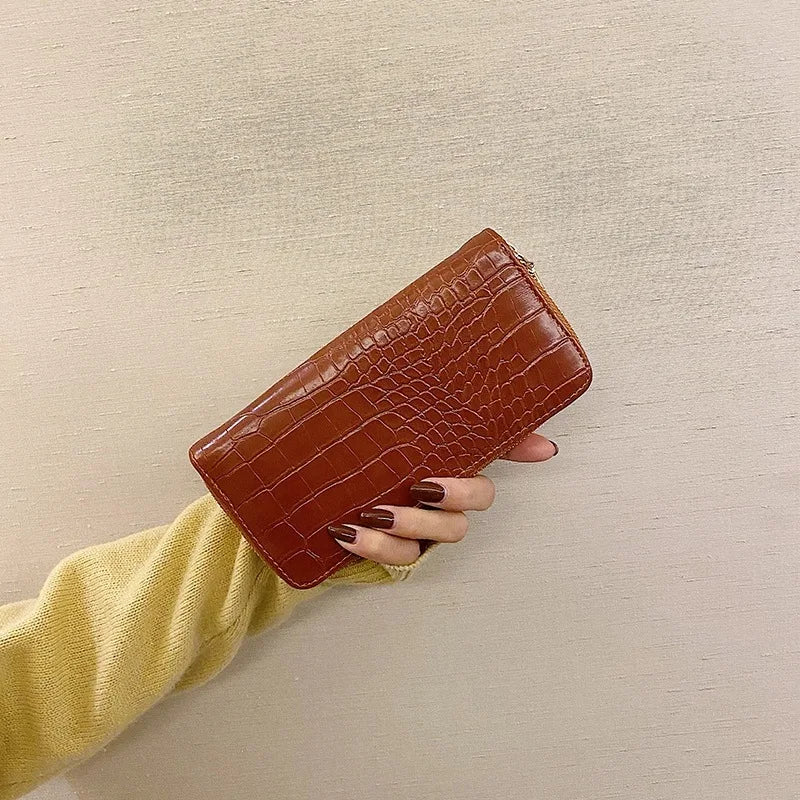 Colorful PU Wallet Casual Zipper Handbag Lady Girl Birthday Gift