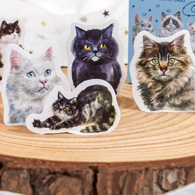 46 Cat Pattern Stickers Water Bottles Laptop Scrapbook Luggage