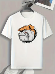 Dog Pattern Print Men's Comfy Sports T shirt Graphic Tee