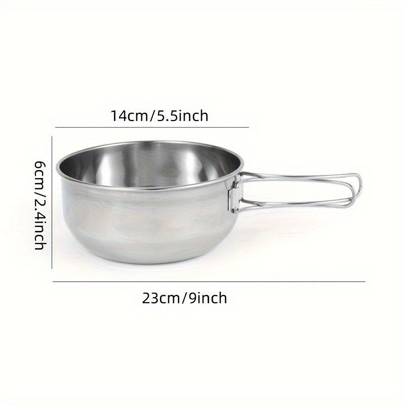 500-700ml Stainless Steel Foldable Bowl for Cooking and Camping