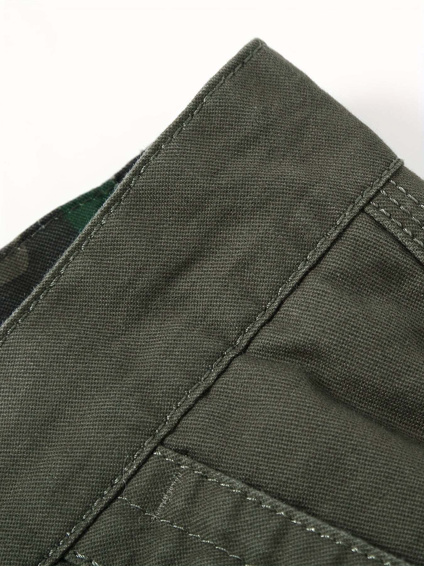 Army Green Camo Drawstring Cargo Shorts Men's Summer Outdoor Clothes