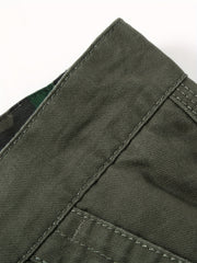 Army Green Camo Drawstring Cargo Shorts Men's Summer Outdoor Clothes