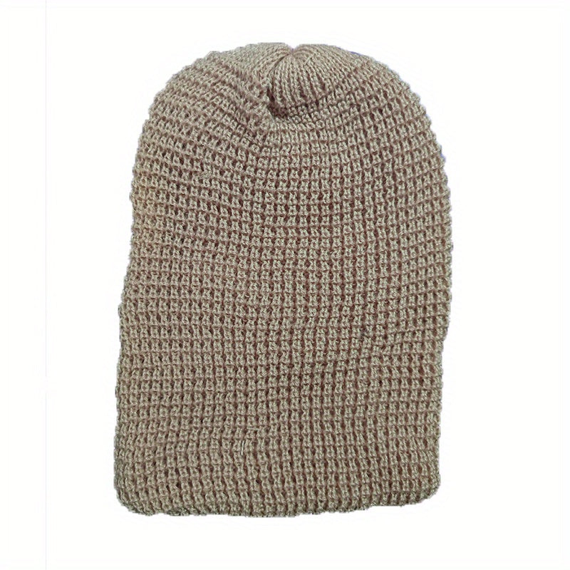 Men's Polyester Knitted Hat for Autumn and Winter
