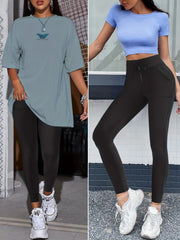 High Waist Slimming Yoga Leggings with Pockets