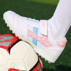 Kids Professional TF Soccer Shoes Lightweight Breathable Non Slip Cleats