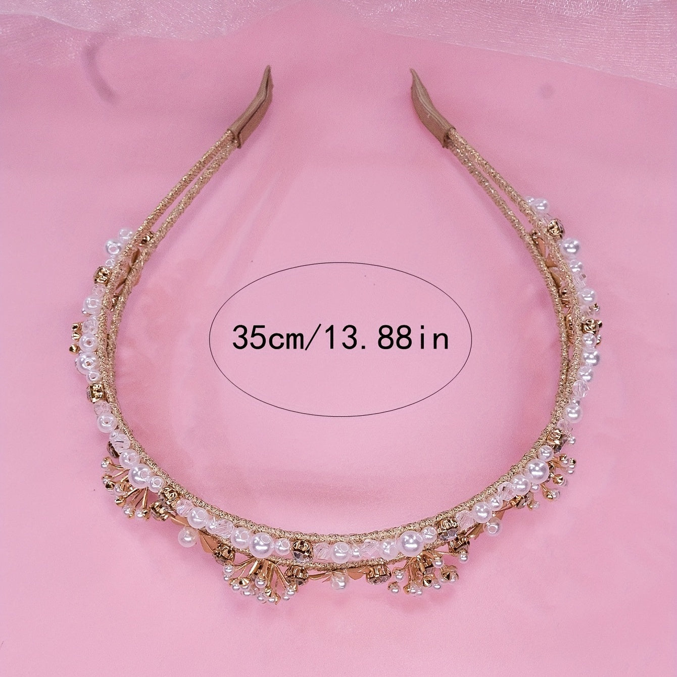 Rhinestone Pearl Headband Bridal Wedding Hair Accessory