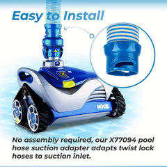 Zodiac MX6 MX8 Pool Cleaner Hose Adapter for Leaf Catcher, Effortless Cleaning