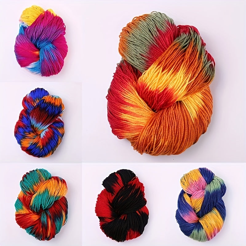 Fancy Segment Dyed Acrylic Wool Yarn Medium Thick Hook Shoe Thread 50g