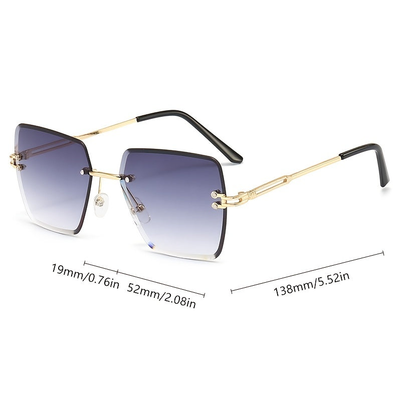 Ombre Lens Sunglasses Square Frame Glasses