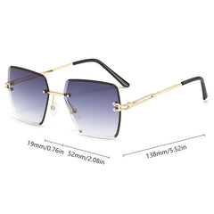 Ombre Lens Sunglasses Square Frame Glasses