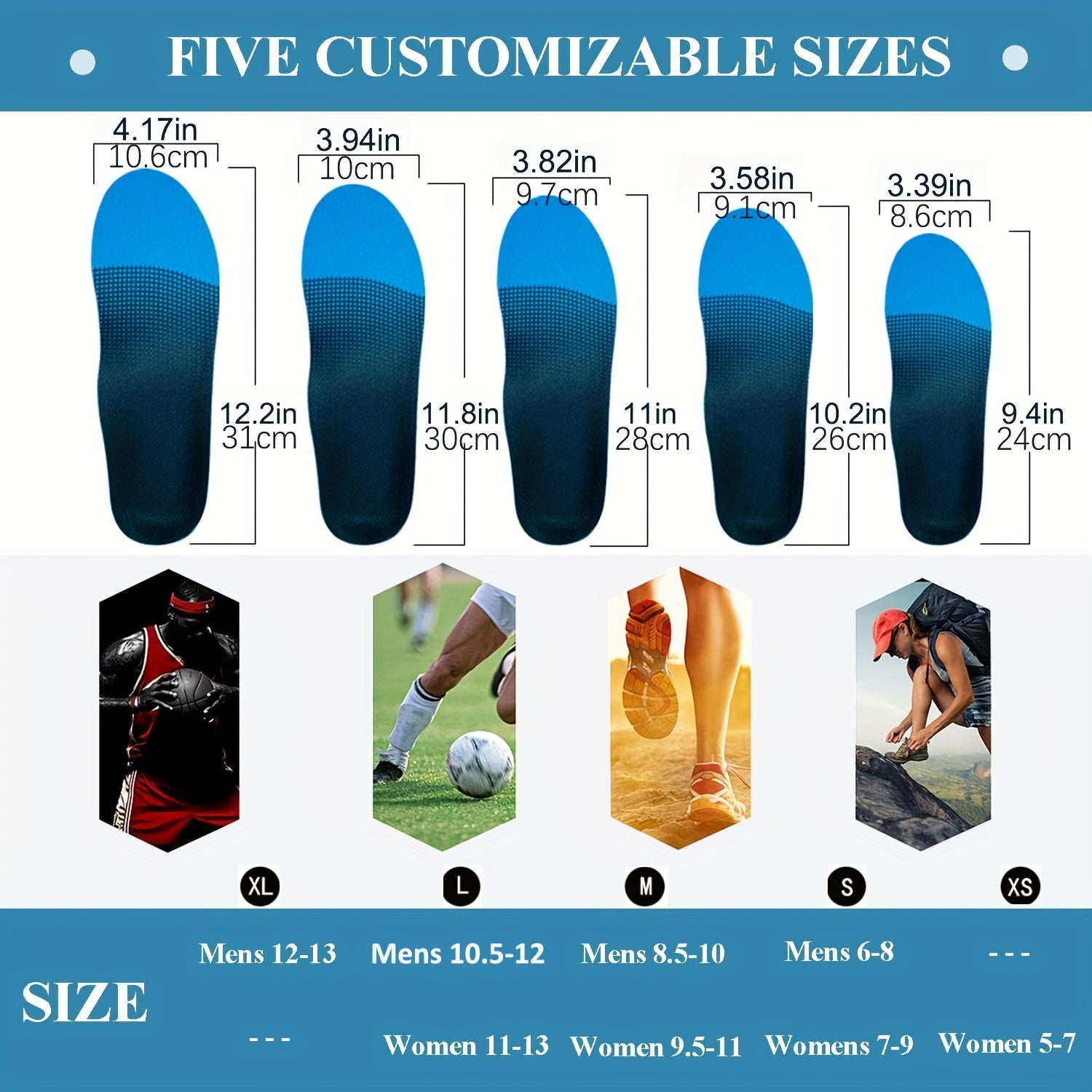 Plantar Fasciitis Insoles for Foot & Arch Pressure Relief