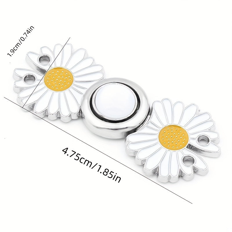 2 Pairs Jeans Dress Buttons Pants Clip Waist Tightener DIY Sewing Buckle