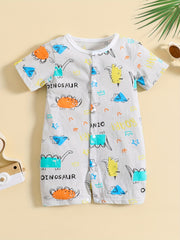 Baby Boys Animal Graffiti Cotton Romper Newborn Infant Summer Clothes