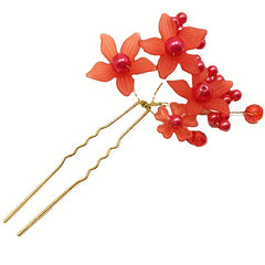 Faux Pearl Hairpin U-shaped Hair Clip Bridal Head Jewelry
