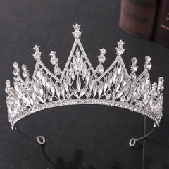 Women Queen Crown Headband Birthday Tiara Baroque Hair Accessory