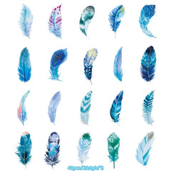 Feather Fantasy Notebook Stickers - 40 Sheets