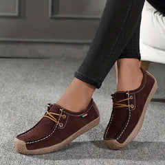 Women's Solid Flat Slip-On Shoes Round Toe Casual Sneakers