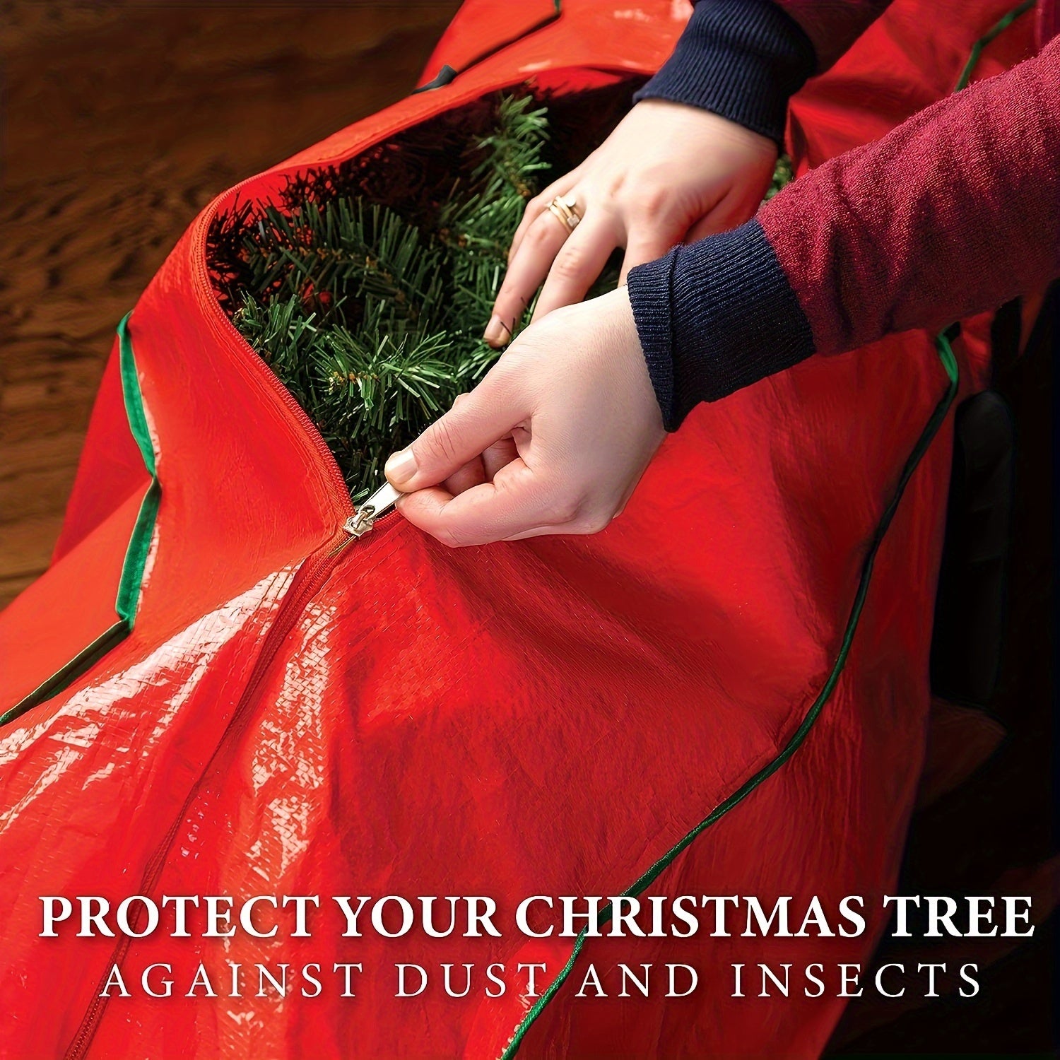 Christmas Tree Storage Bag Durable Waterproof Protect Against Dust Zippered Bag