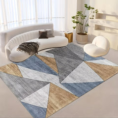 Yellow Geometric Pattern Area Rug Modern Style Home Decor