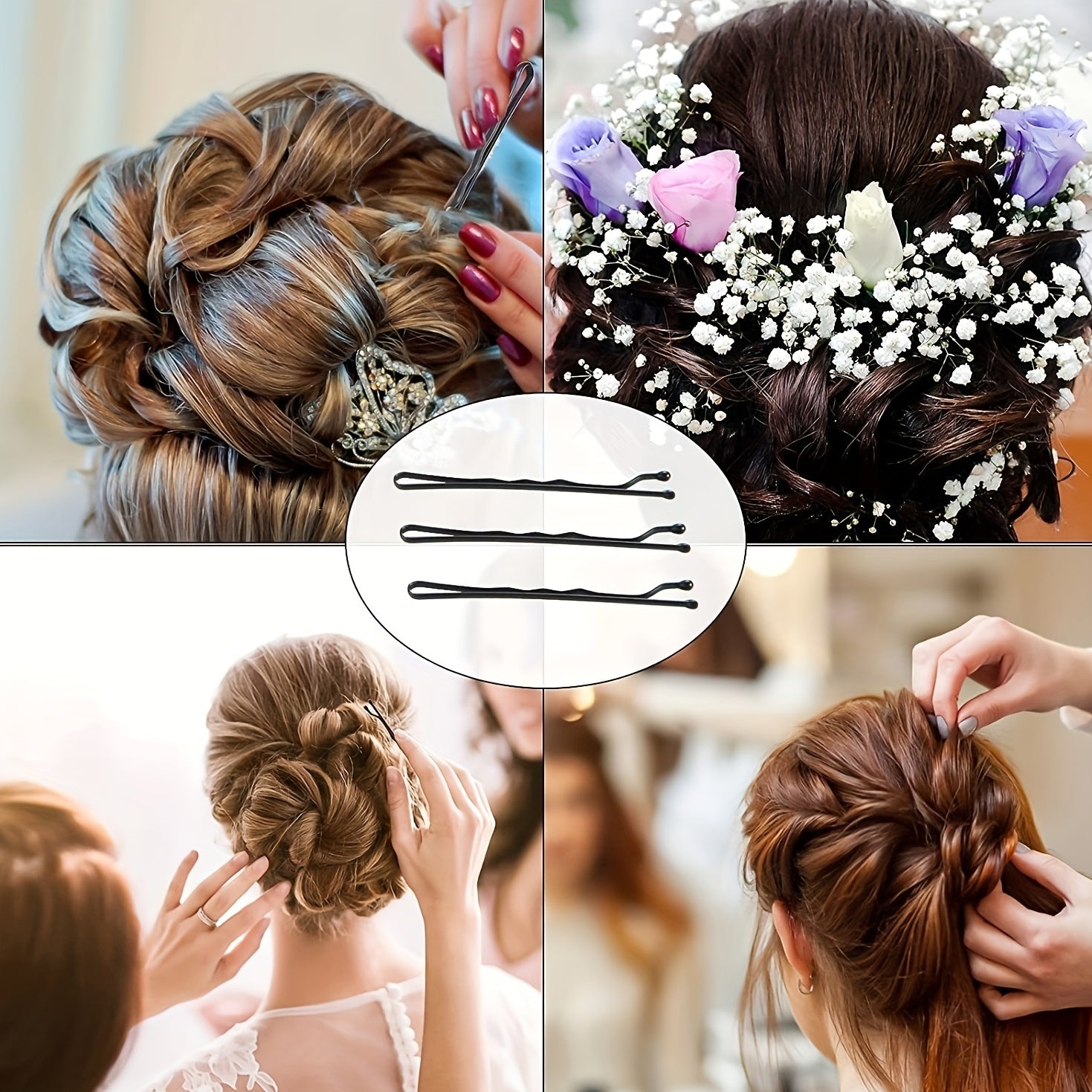 20pcs Metal Bobby Hair Pins in Storage Container