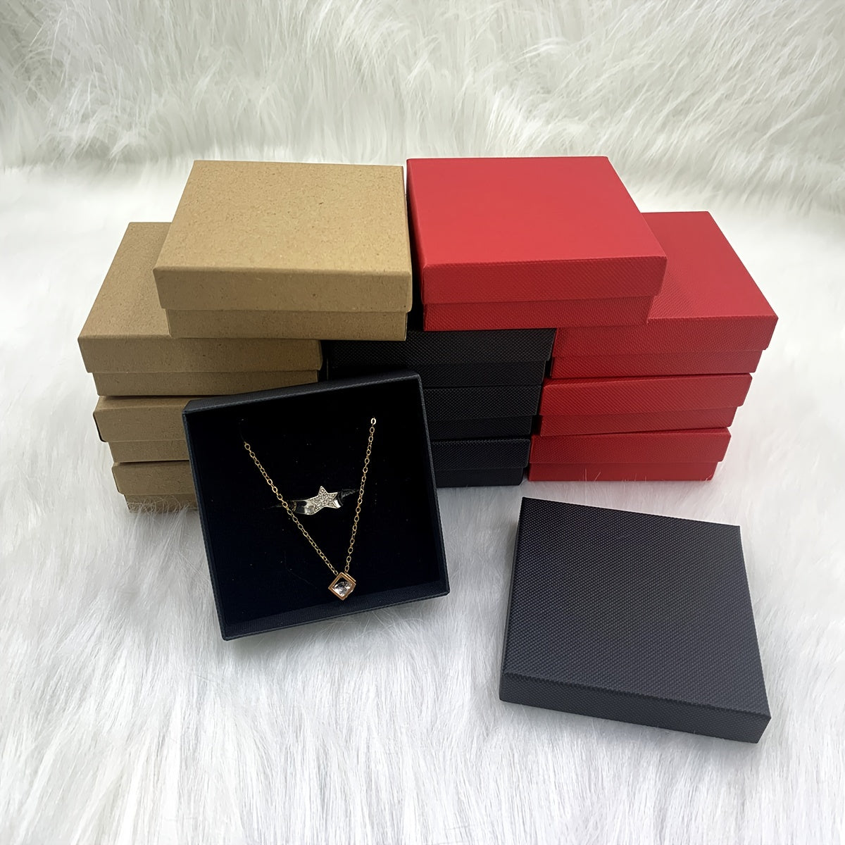 12pcs Necklace Set Box Earrings Jewelry Box Mixed Packing