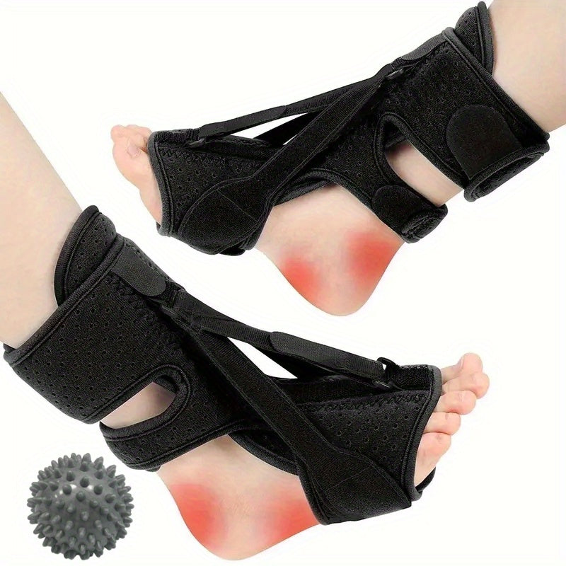 Plantar Fasciitis Night Splint for 70kg + Massage Ball + 3 Straps