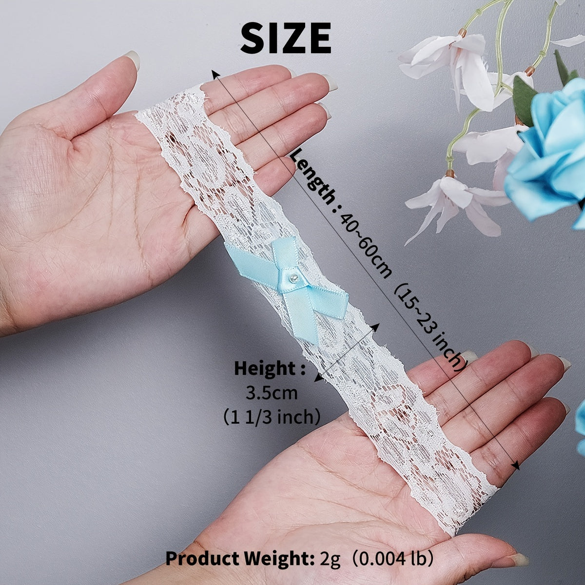 Sexy Lace Wedding Garters Bride Stretchy Prom Leg Garters With Bow