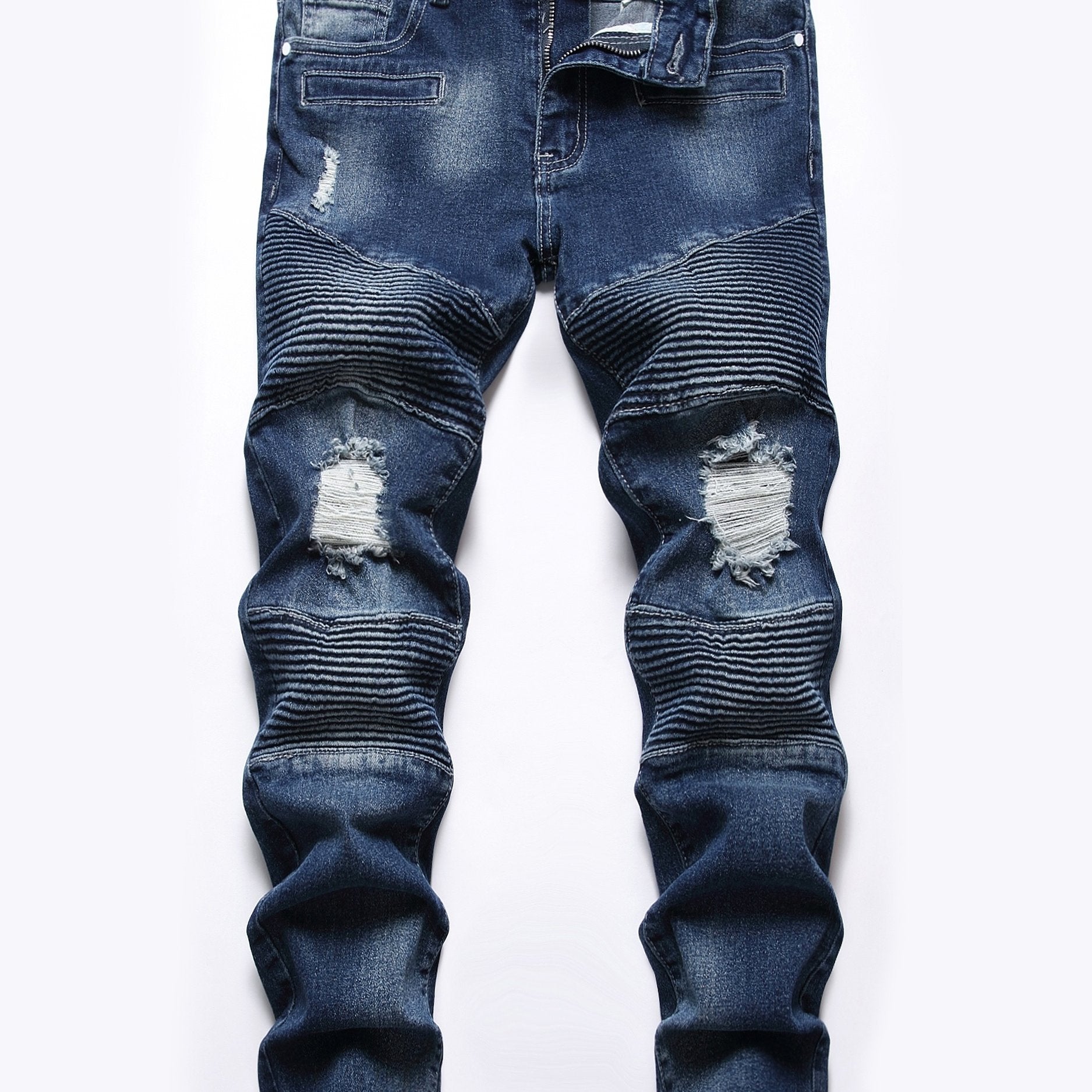 Boys Distressed Stretch Skinny Slim Fit Denim Pants Kids Clothes