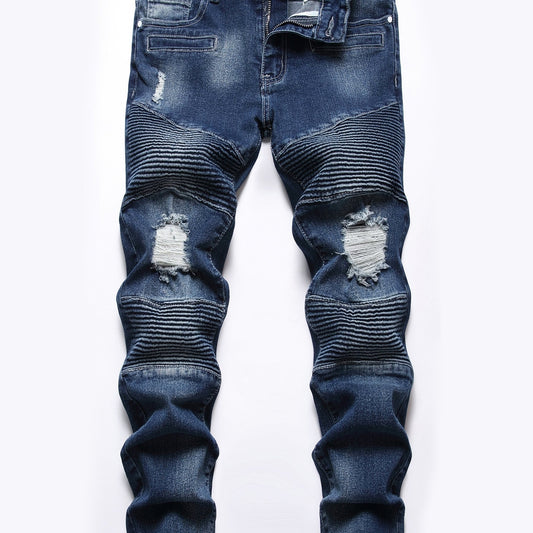 Boys Distressed Stretch Skinny Slim Fit Denim Pants Kids Clothes