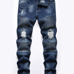 Boys Distressed Stretch Skinny Slim Fit Denim Pants Kids Clothes