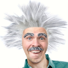 Mad Scientist Costume Wig Physicist Wig Dress Up Mask