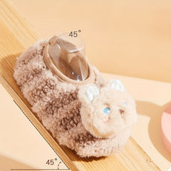 Furry House Shoes Baby Girls Non Slip Soft Bottom Walking Shoes