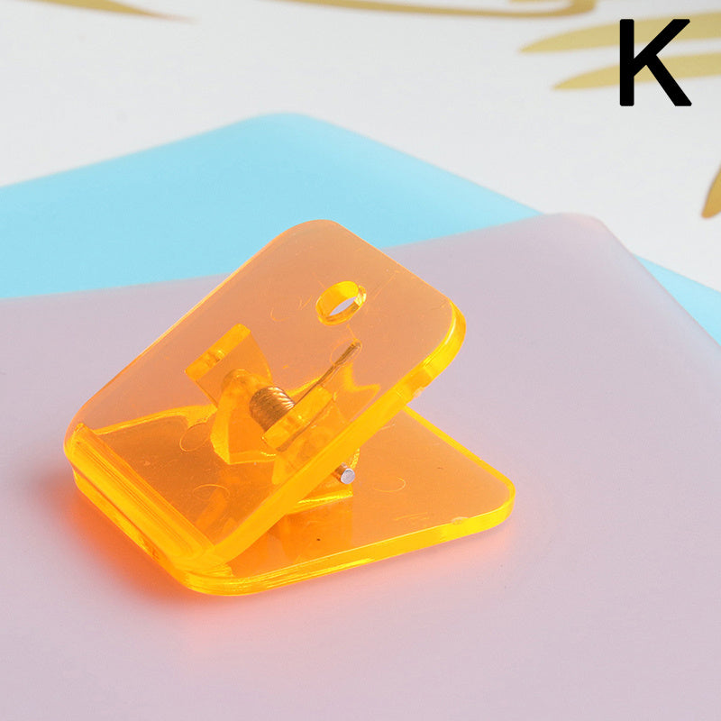 Acrylic Data Test Clip for Journal Diary, Triangle Shape, Long Tail Clip