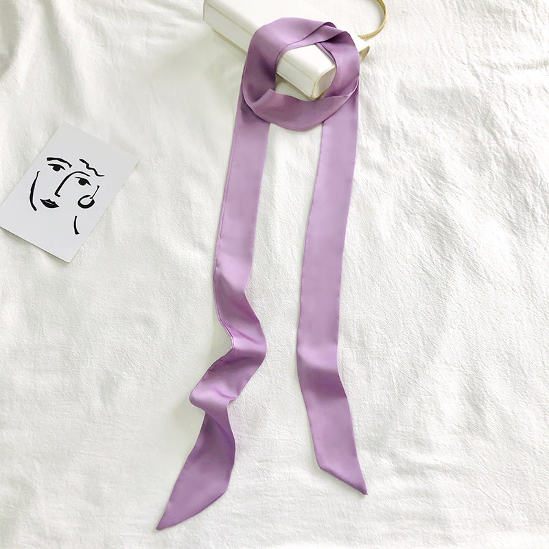 Silk Scarf Tie Bag Handle Hair Small Ribbon Headband Decorative Scarf