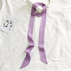 Silk Scarf Tie Bag Handle Hair Small Ribbon Headband Decorative Scarf