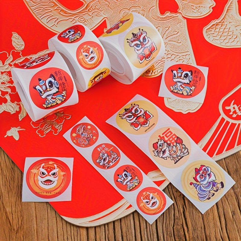 Chinese Year Stickers Spring Decoration Self Adhesive Party Label