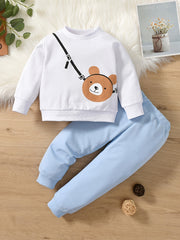 Boys Bear Printed Long Sleeve Set