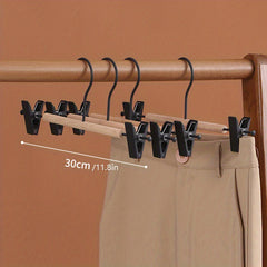High Beech Wrought Iron Hanger Metal Solid Wood Trouser Rack