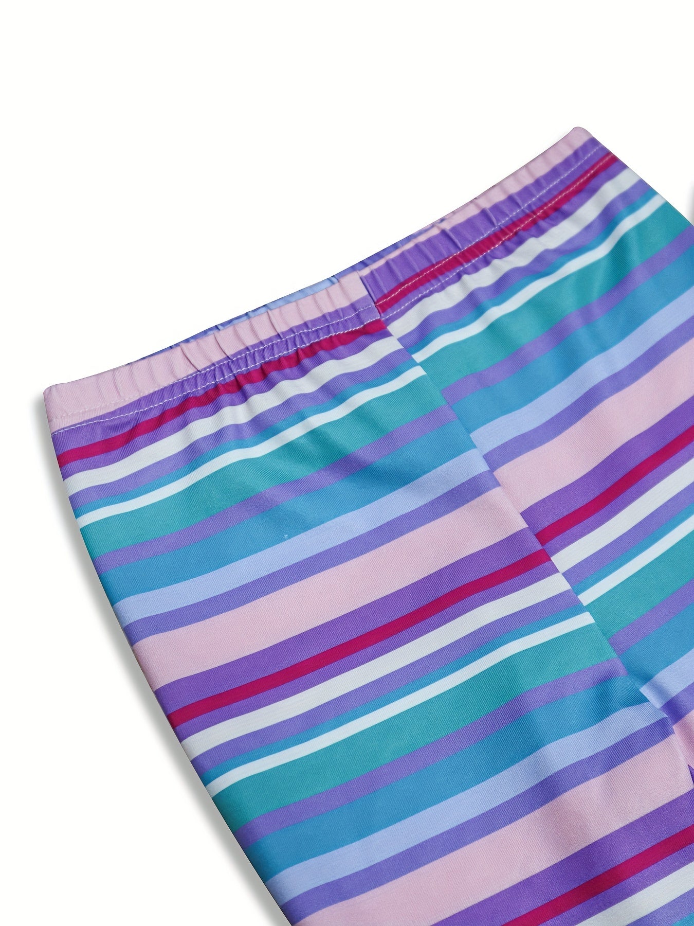 5pcs Girls' Skinny Stretchy Legging Pants Plain Colors Dots Stripe Print