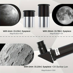 Professional Astronomical Telescope 150x High Magnification 70mm Objective
