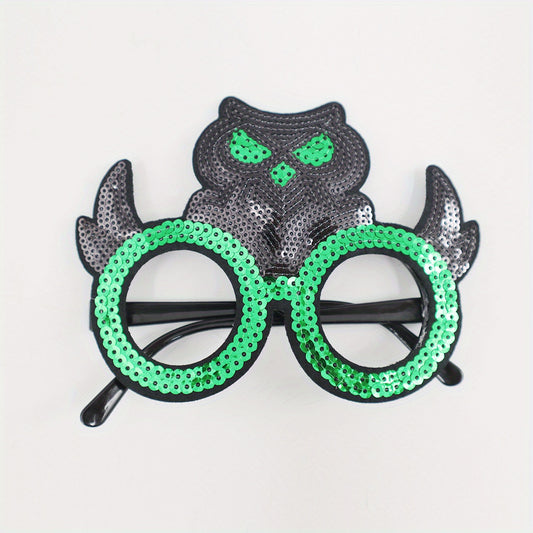Sequins Owl Glasses Halloween Christmas Gift