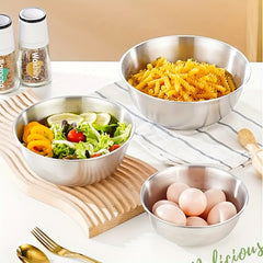 Stainless Steel Bowls With Scale for Outdoor Camping Picnic